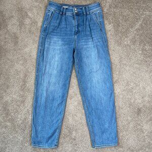 Pilcro and the Letterpress Jeans Womens 28 Blue Pleated Bohemian Anthropologie